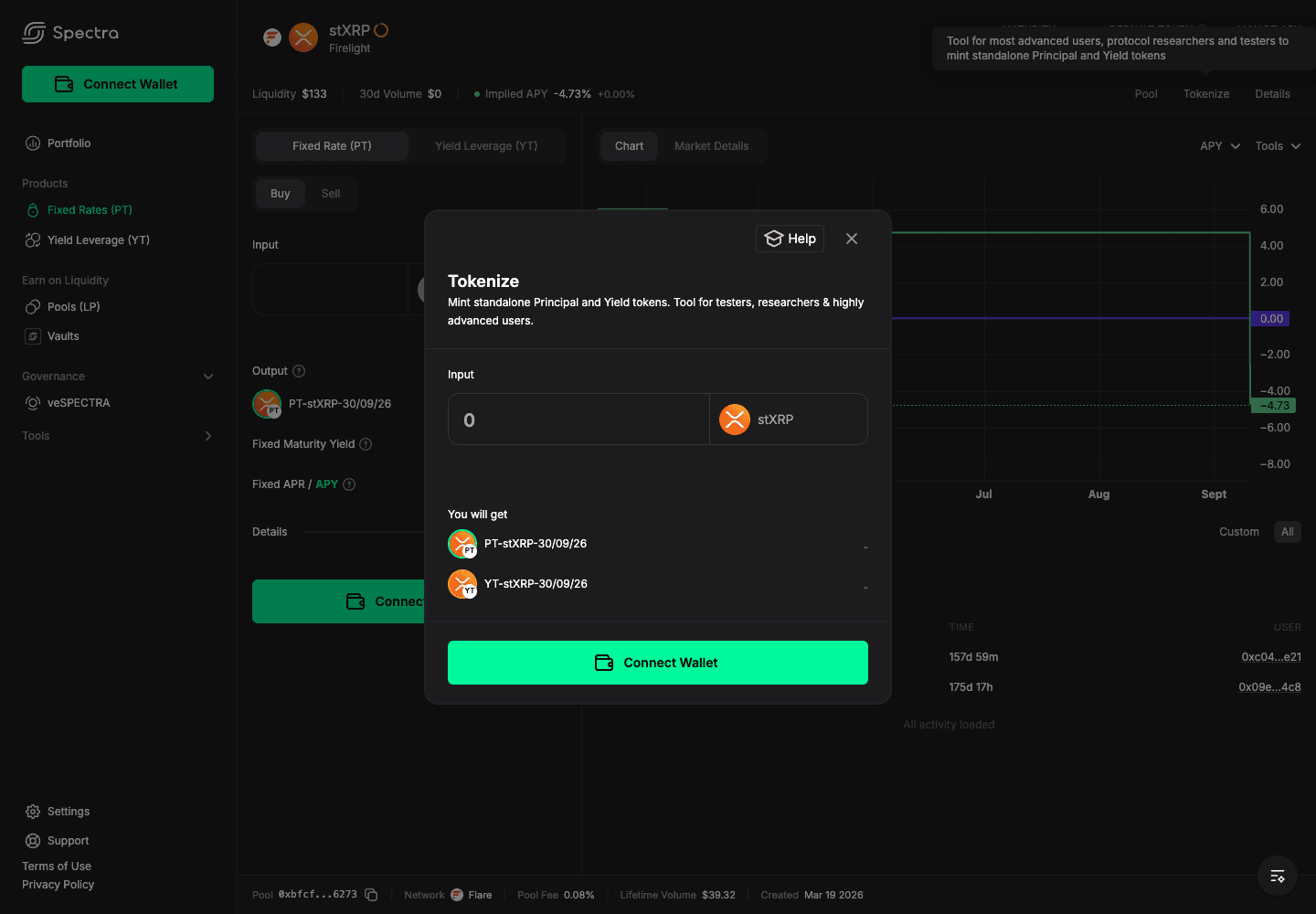 Tokenize drawer with its Help link and separate PT and YT output rows.